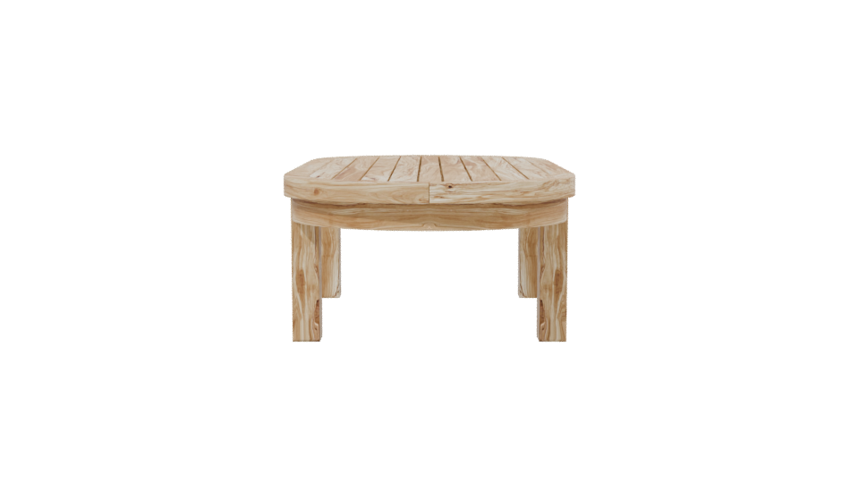 Stylish Oval Wooden Dining Table - Professional 3D Model Render 2