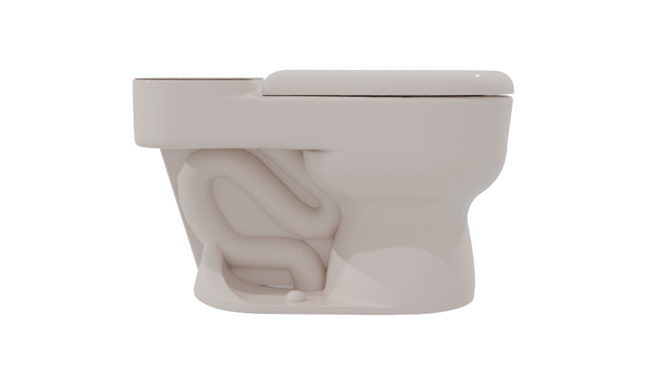 Contemporary Ceramic Toilet 3D Model - Professional 3D Model Render 8