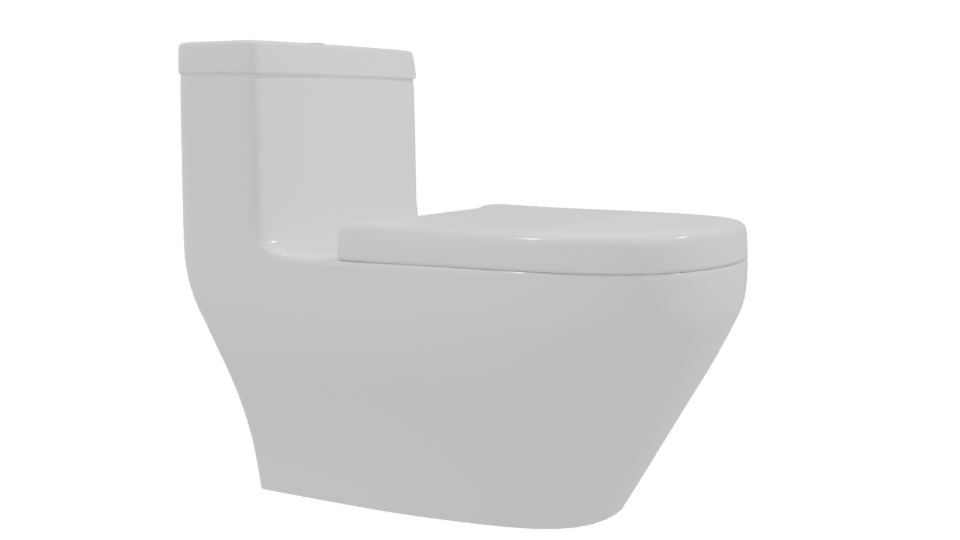 Stylish Modern Toilet 3D Model - Professional 3D Model Render 9