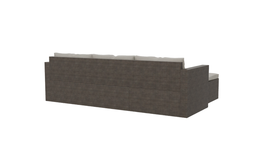 Stylish Outdoor Sectional Sofa Set 3D Model - Professional 3D Model Render 6