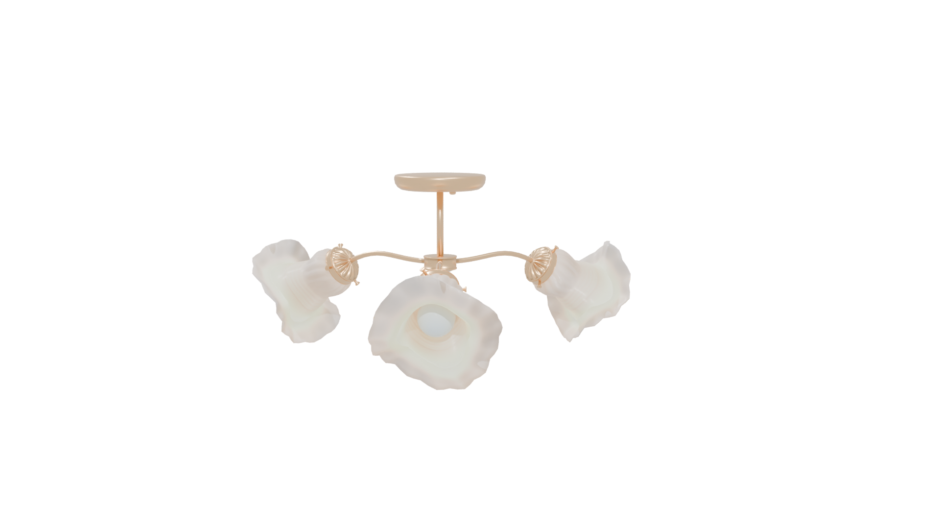 Elegant Vintage Ceiling Light Fixture - Professional 3D Model Render 5