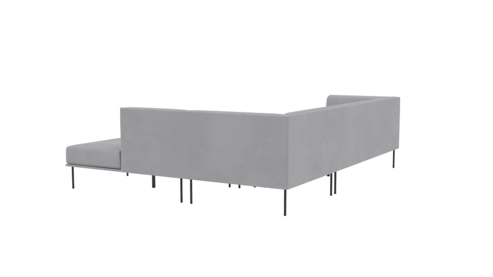 Marcelo Grey Sectional Sofa 3D - Professional 3D Model Render 3