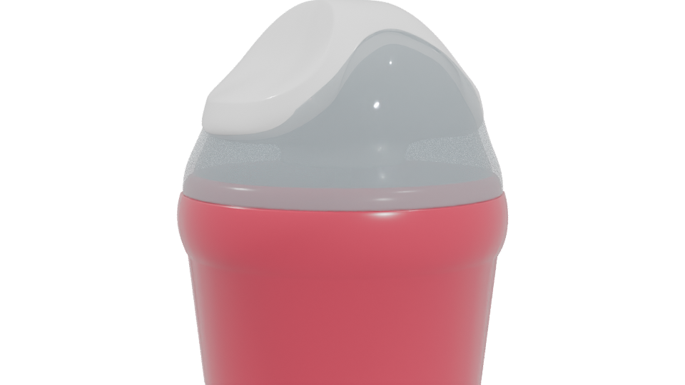 Stylish Plastic Drink Container 3D - Professional 3D Model Render 4