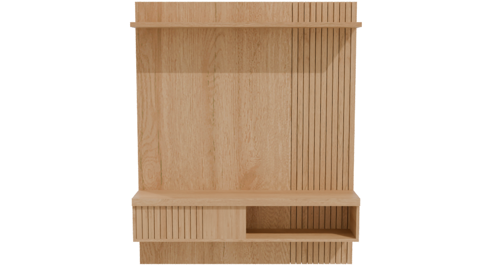 Stylish Wooden Display Shelf 3D - Professional 3D Model Render 11