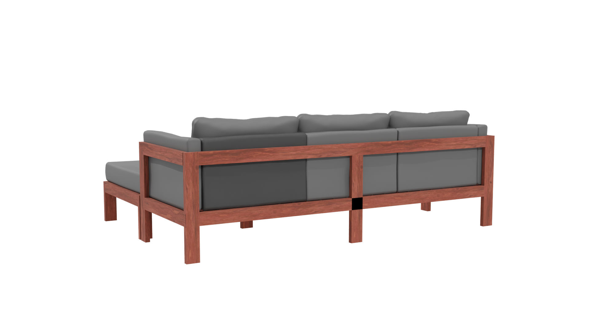 Stylish Outdoor Sectional Sofa 3D - Professional 3D Model Render 4