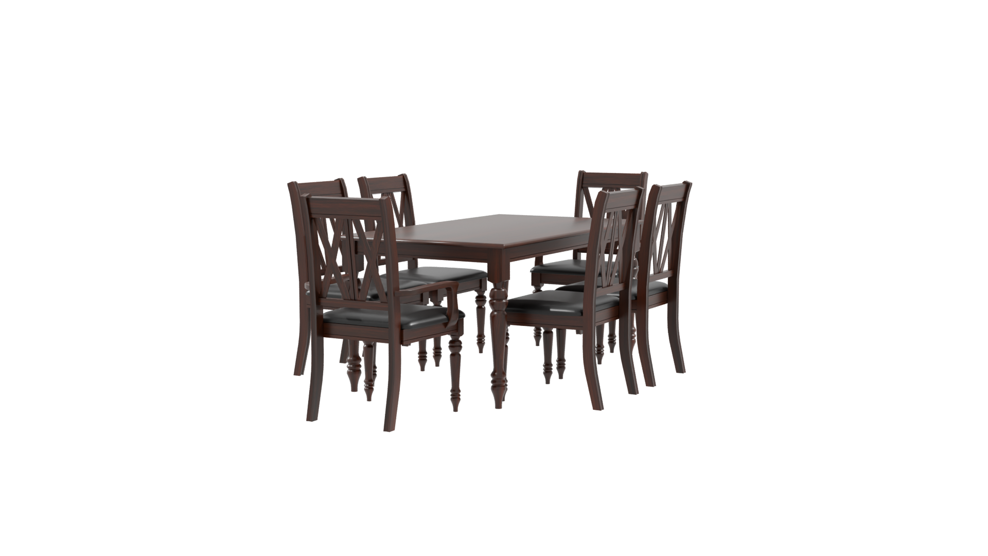 Elegant Dining Table Set 3D - Professional 3D Model Render 9
