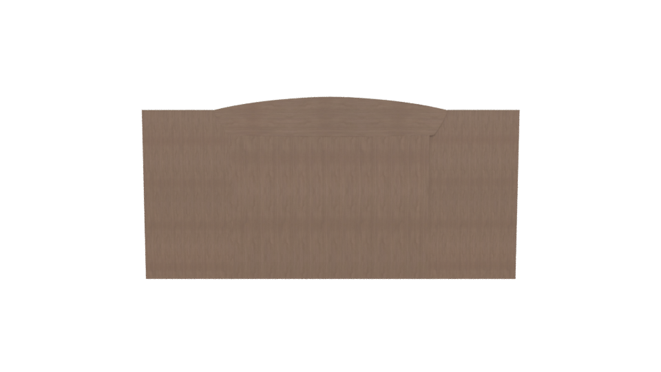 Stylish Wooden Headboard Model - Professional 3D Model Render 5