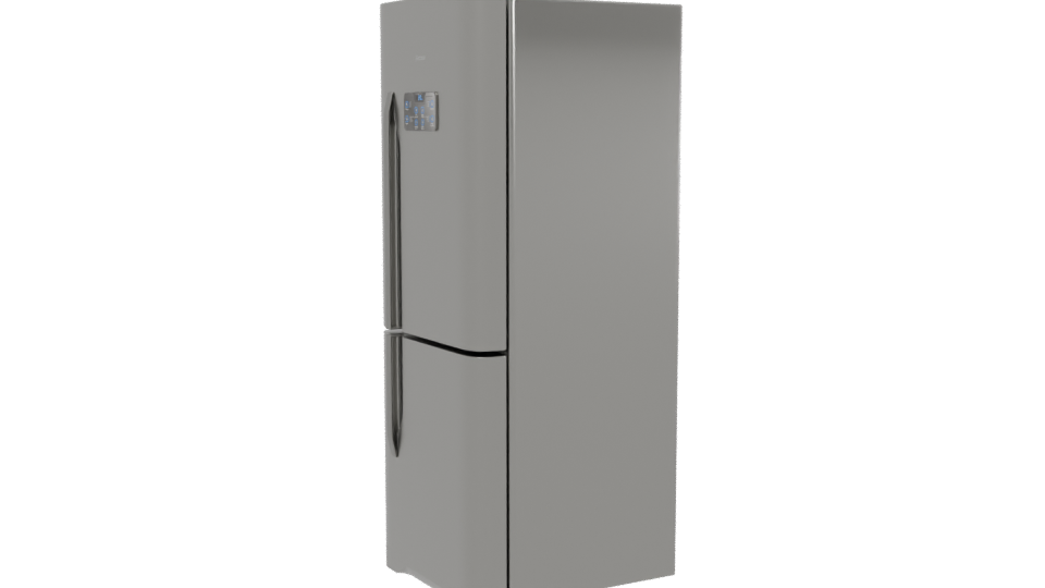 Sleek Stainless Steel Refrigerator 3D Model - Professional 3D Model Render 13