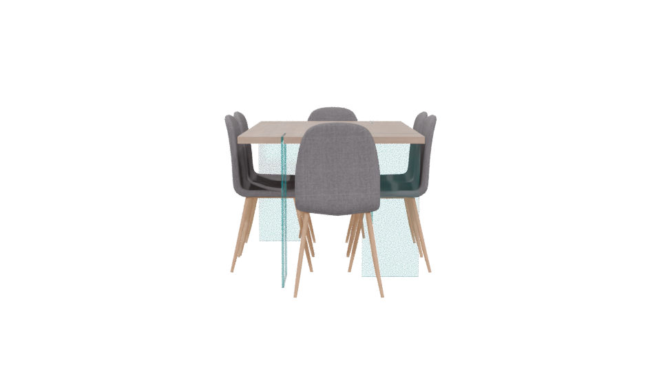 Minimalist Dining Table Set 3D - Professional 3D Model Render 5