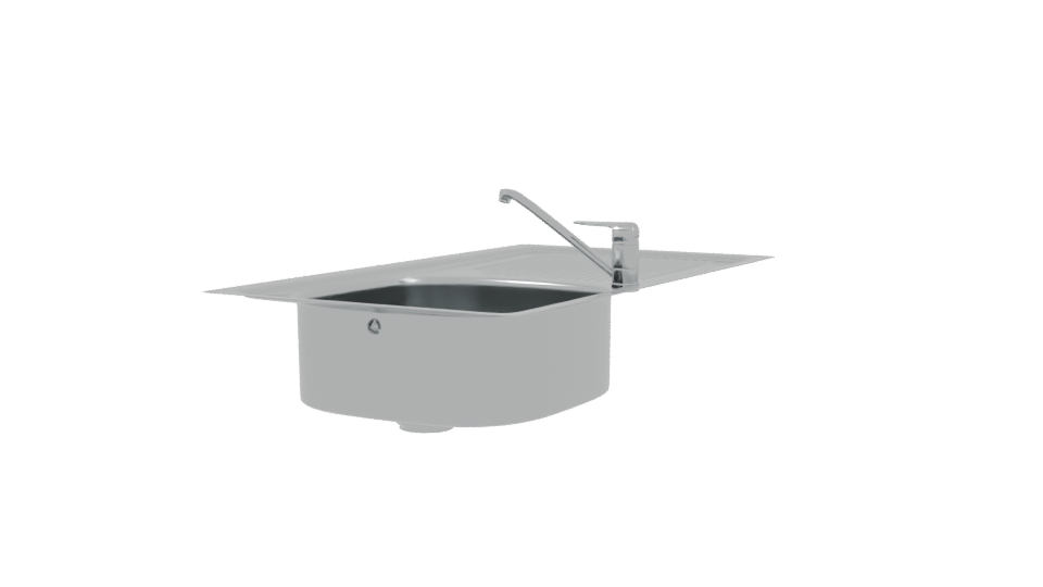 Stylish Kitchen Sink Model 3D - Professional 3D Model Render 3