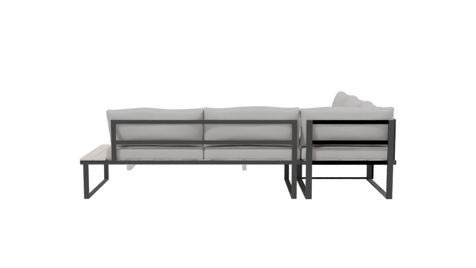 Contemporary Outdoor Seating Set 3D - Professional 3D Model Render 2