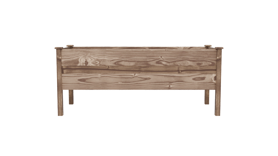 Rustic Wooden Planter Box Model - Professional 3D Model Render 5