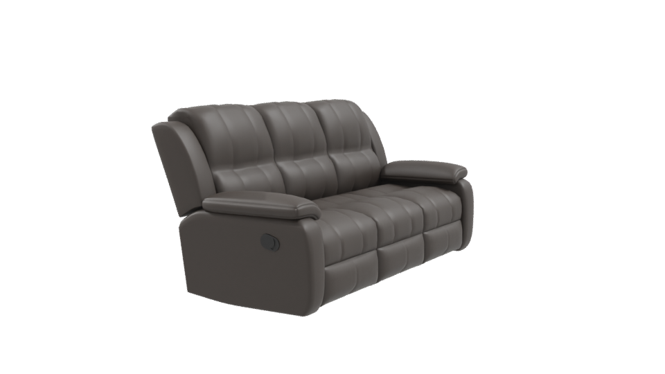 Stylish Brown Leather Sofa 3D Model - Professional 3D Model Render 9