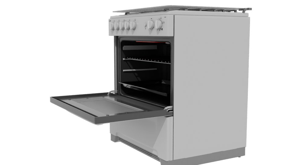 Modern Kitchen Oven Stove 3D - Professional 3D Model Render 13
