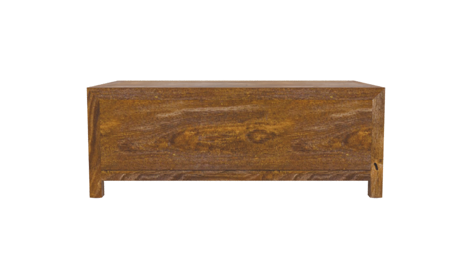 Vintage Wooden Storage Table Model - Professional 3D Model Render 5