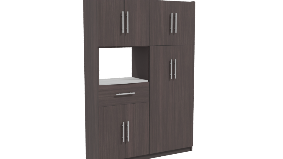 Modern Wooden Kitchen Cabinet 3D - Professional 3D Model Render 10