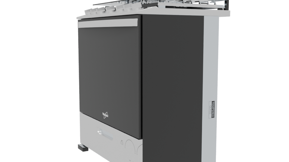 Sleek Modern Gas Range 3D Model - Professional 3D Model Render 13