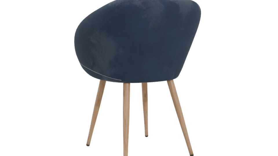 Contemporary Velvet Accent Chair 3D Model - Professional 3D Model Render 4