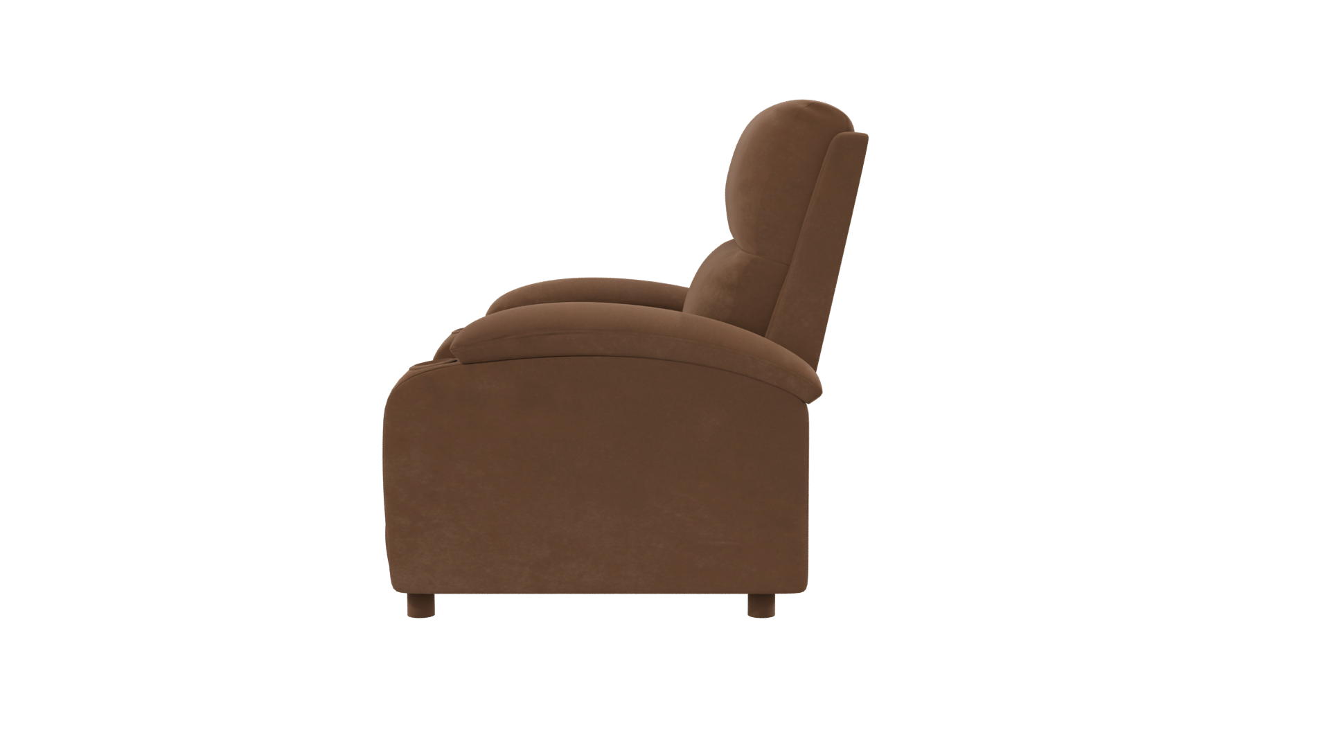 Stylish Brown Recliner Chair 3D - Professional 3D Model Render 2