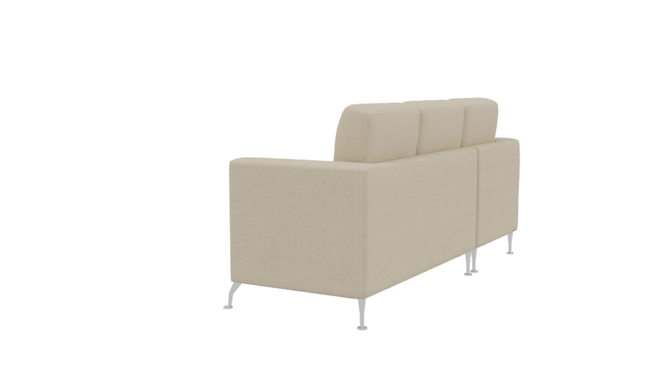 Contemporary L-Shaped Sofa Model - Professional 3D Model Render 3