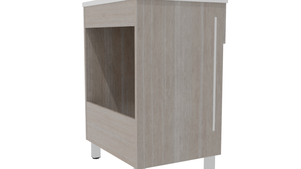 Contemporary Wooden Storage Cabinet 3D Model - Professional 3D Model Render 7