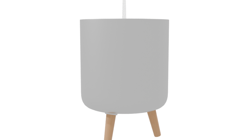 Stylish Metal Planter Pot 3D - Professional 3D Model Render 8