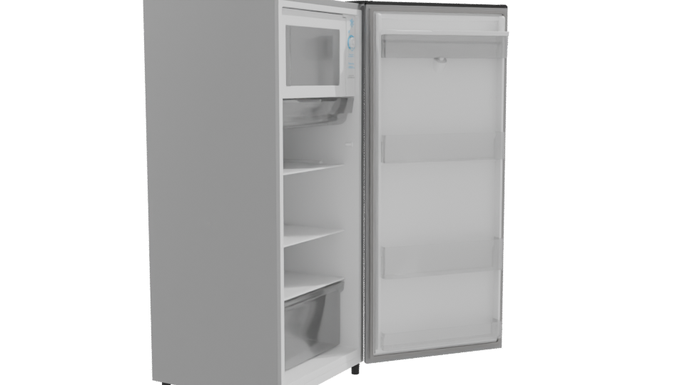 Stylish Household Refrigerator Model - Professional 3D Model Render 9