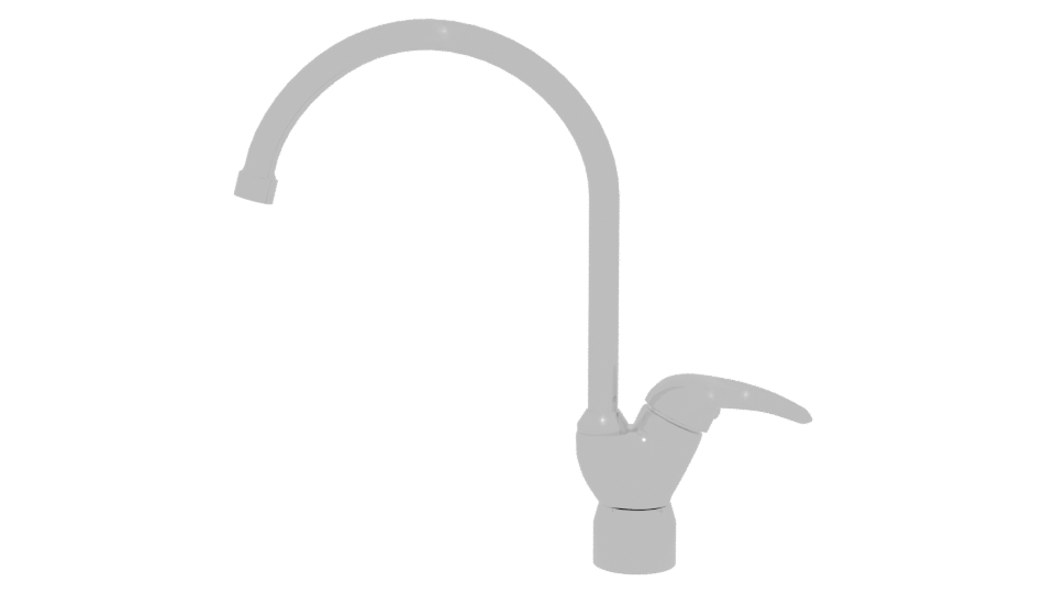 Sleek Modern Kitchen Faucet Model - Professional 3D Model Render 5