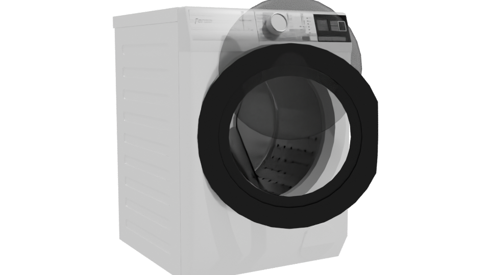 Stylish Front-Loading Dryer 3D Model - Professional 3D Model Render 10