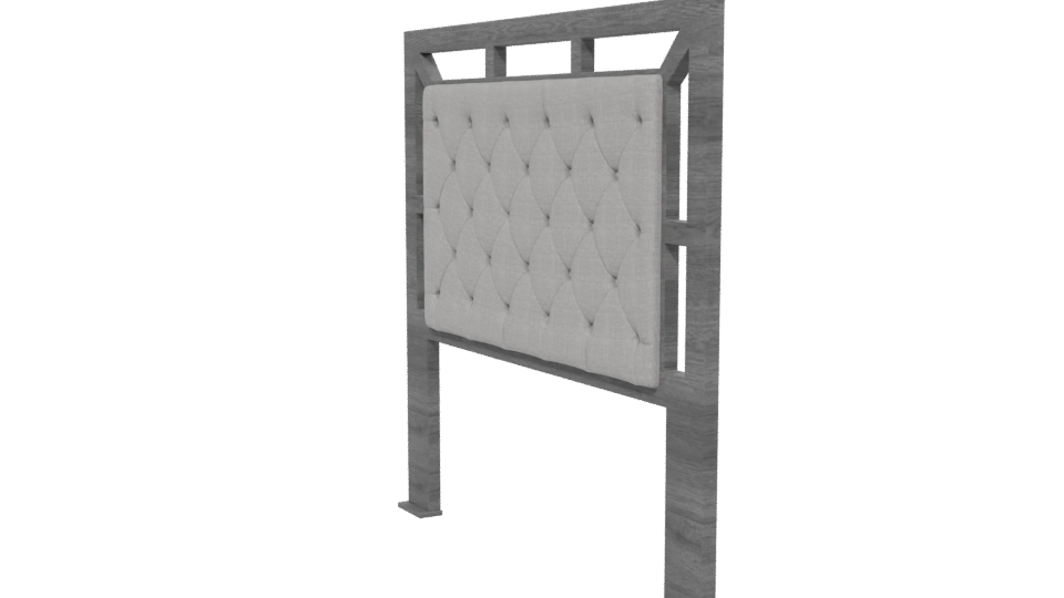 Elegant Upholstered Headboard Model - Professional 3D Model Render 13