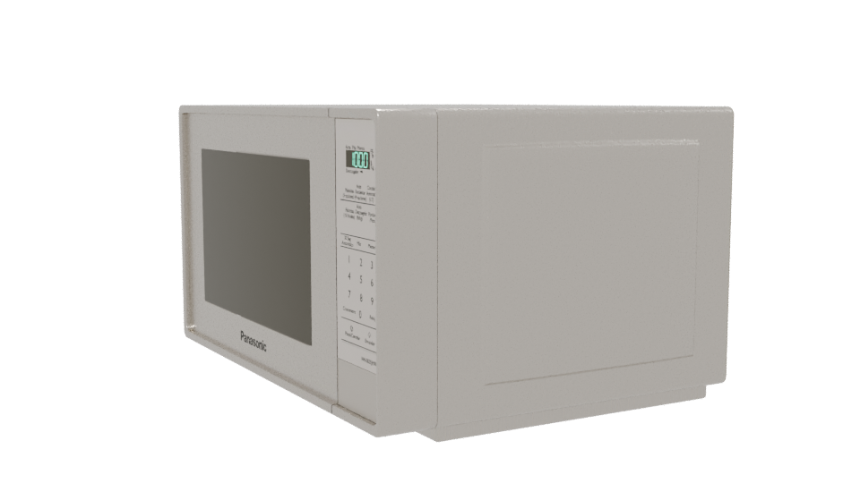 Sleek Modern Microwave Oven 3D - Professional 3D Model Render 13