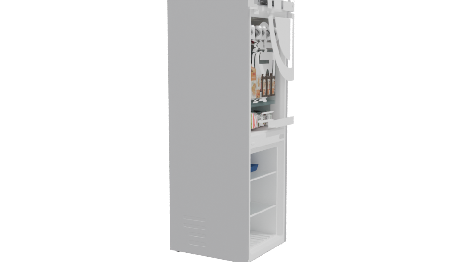 Sleek Modern Refrigerator 3D Model - Professional 3D Model Render 9
