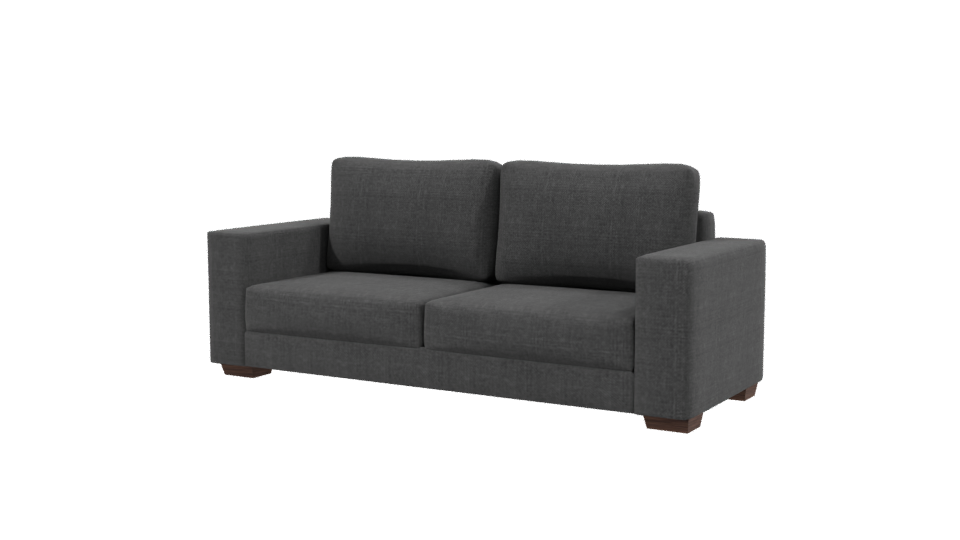 Contemporary Grey Sofa Model - Professional 3D Model Render 3