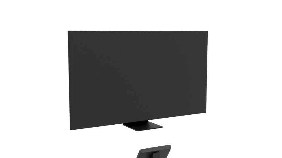 Sleek Modern Flat Screen Television 3D Model - Professional 3D Model Render 10