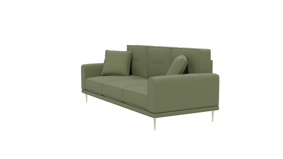 Modern Green Sofa 3D Model - Professional 3D Model Render 13