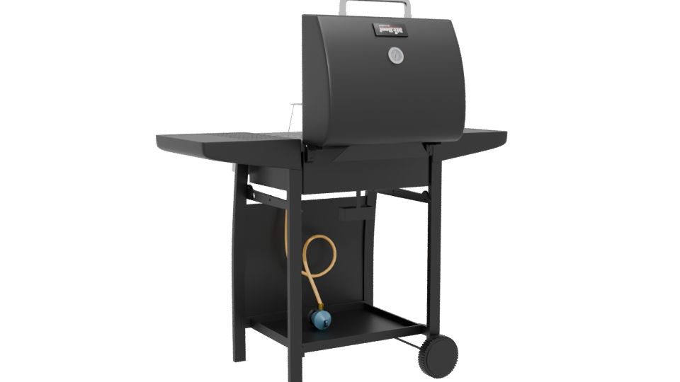 Gas Grill 2 Burners 3D Model - Professional 3D Model Render 4