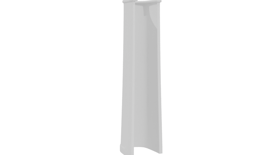 Minimalist White Cylinder Model 3D - Professional 3D Model Render 4