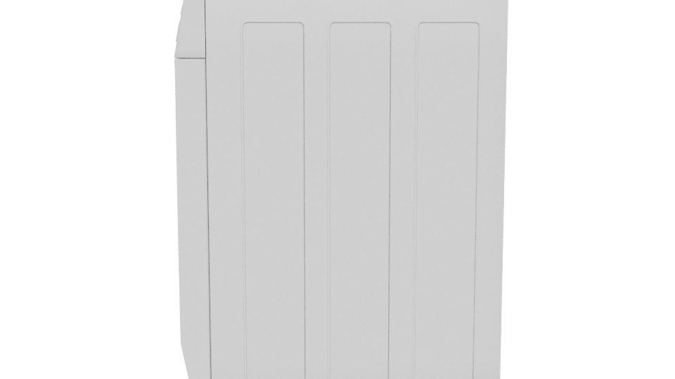 Stylish Front Load Washer 3D - Professional 3D Model Render 2