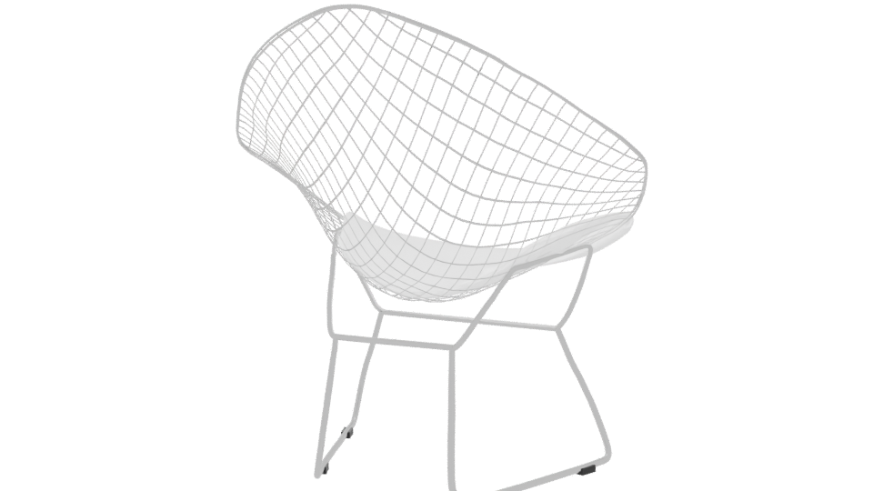 Stylish Modern Wireframe Chair 3D - Professional 3D Model Render 6