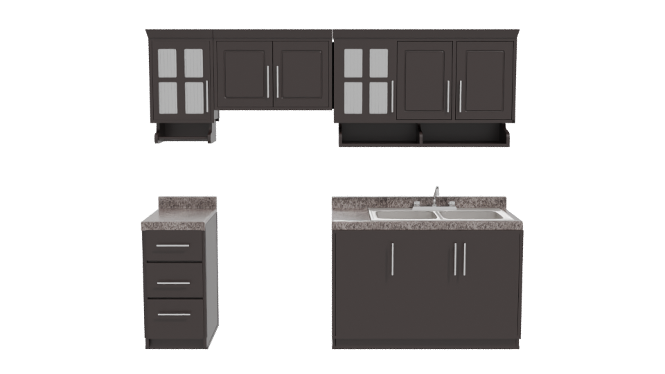 Stylish Modern Kitchen Set 3D - Professional 3D Model Render 11