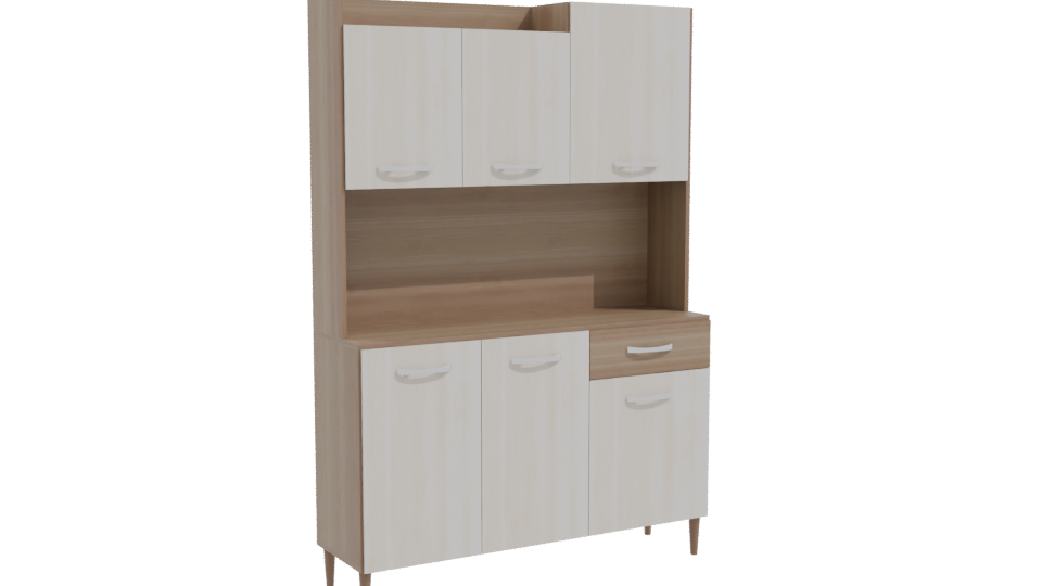 Modern Wooden Cabinet 3D Model - Professional 3D Model Render 10