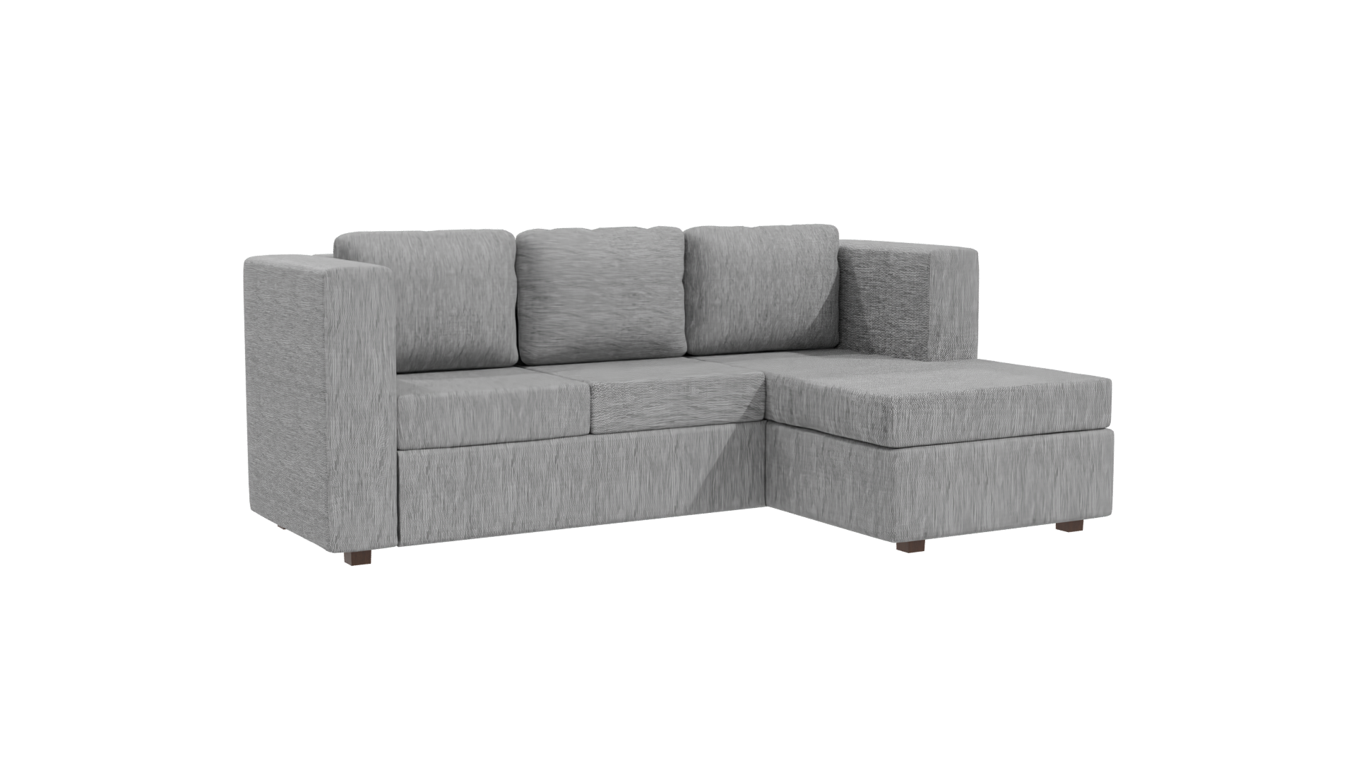 Contemporary L-Shaped Fabric Sofa 3D Model - Professional 3D Model Render 10