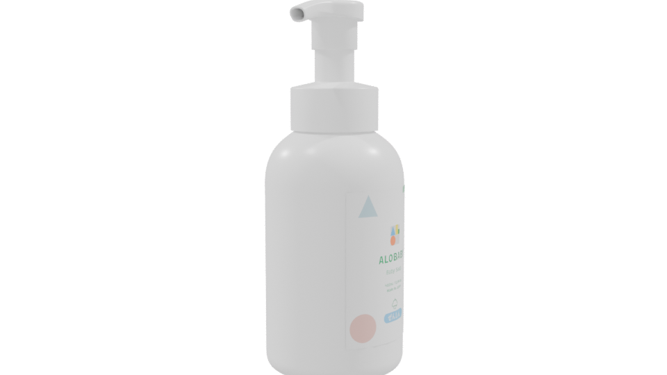 Stylized Baby Lotion Bottle 3D - Professional 3D Model Render 9