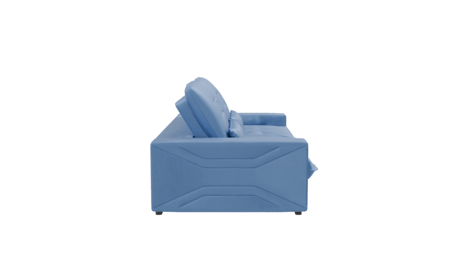 Majestic Blue Sofa 3D Model - Professional 3D Model Render 8