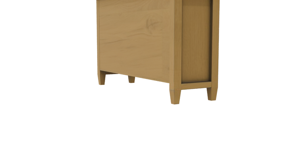 Contemporary Wooden Sideboard Model - Professional 3D Model Render 7