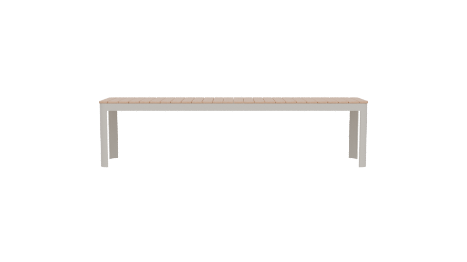 Stylish Wooden Outdoor Bench Model - Professional 3D Model Render 5