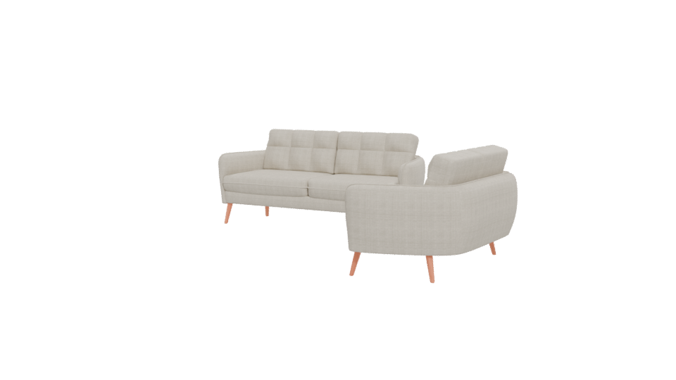 Stylish Sofa Set 3D Model - Professional 3D Model Render 12