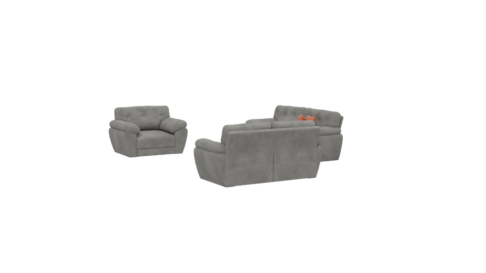 Contemporary Plush Sofa Set 3D Model - Professional 3D Model Render 13