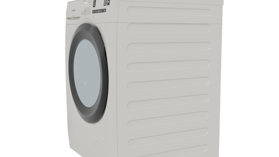 Realistic Front Load Washing Machine 3D - Professional 3D Model Render 13