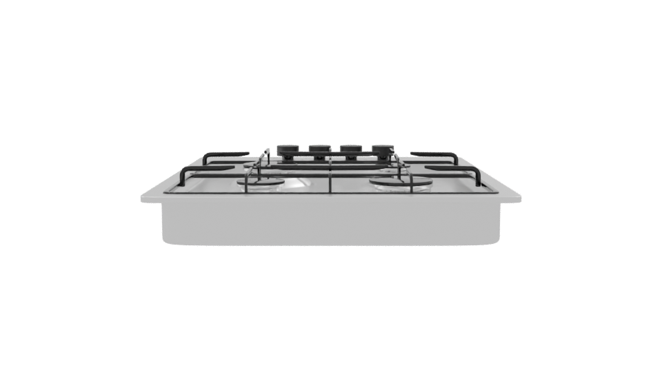 Sleek Gas Cooktop 3D Model - Professional 3D Model Render 8